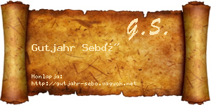 Gutjahr Sebő névjegykártya